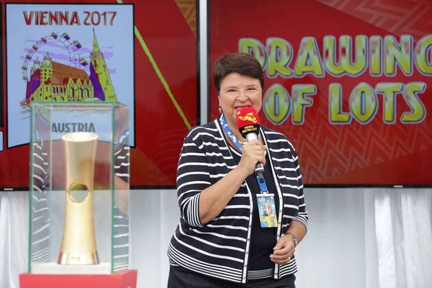 The FIVB Beach volleyball Beachvolleyball World Championships Vienna 2017 Drawing of Lots 01.07.2017., Croatia, Porec - The FIVB Beach Volleyball World Championships Vienna 2017 Drawing of Lots took placee place during the Porec Major series event. Renate Brauner.  LukaxStanzl PIXSELL