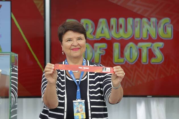 The FIVB Beach volleyball Beachvolleyball World Championships Vienna 2017 Drawing of Lots 01.07.2017., Croatia, Porec - The FIVB Beach Volleyball World Championships Vienna 2017 Drawing of Lots took placee place during the Porec Major series event. Renate Brauner.  LukaxStanzl PIXSELL