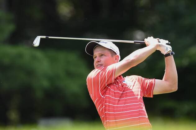 JUL 01, 2017 - Peter Malnati (USA) tees off at hole number nine during the third round at the 2017 Quicken Loans National at the Tournament Players Club in Potomac MD. PGA Golf Herren 2017: Quicken Loans National JUL 01 - ZUMAcjm_ 20170701_zaf_cjm_021 Copyright: xJohnxMiddlebrookx