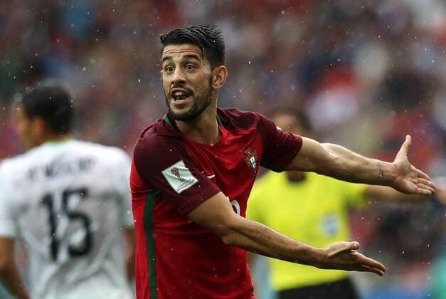 MOSCOW, RUSSIA â€“ JULY 2, 2017: Portugalâ€™s Pizzi in their 2017 FIFA Confederations Cup third place football match against Mexico at Otkrytie Arena. Sergei Savostyanov TASS  TS055C5C