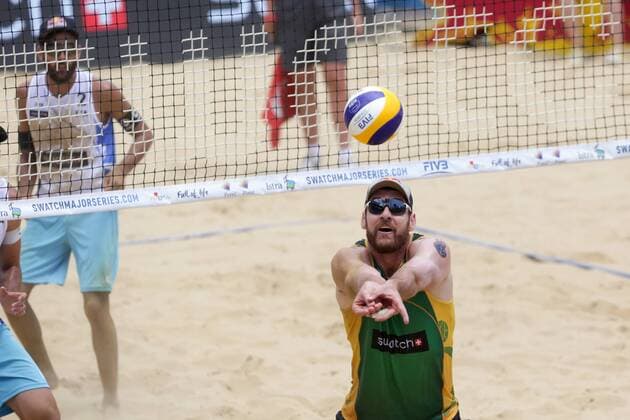 Beach volleyball Beachvolleyball Major Series - Men semifinal - Nicolai Lupo vs Cerutti Bruno Schmidt 02.07.2017., Porec, Croatia - Volleyball Tournament Swatch Beach Volleyball Major Series. The Men semifinal match between Paolo Nicolai and Daniele Lupo of Italy against Alison Cerutti and Bruno Oscar Schmidt of Brazill. Nicolai and Lupo won 2:1. Alison Cerutti.  LukaxStanzl PIXSELL