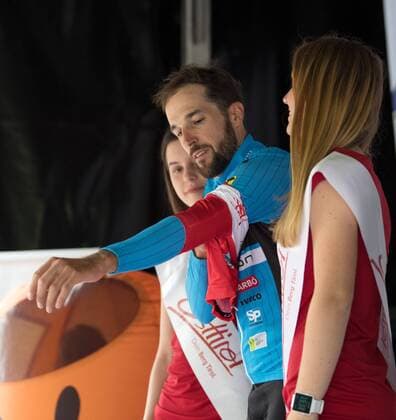 03.07.2017, Wien, AUT,OE-Tour, Oesterreich Radrundfahrt 2017, 1. Etappe von Graz nach Wien (193,9 km), Siegerehrung, im Bild Markus Eibegger (AUT, Team Felbermayr Simplon Wels) bester Oesterreicher on Podium during winner ceremony for the 1st stage from Graz to Vienna (193,9 km) of 2017 Tour of Austria. Wien, Austria on 2017 07 03. Wien EX_REI