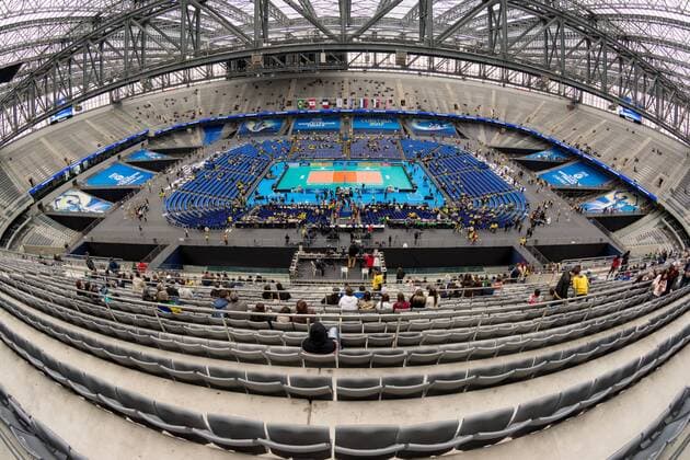 Liga Mundial Brasil x Canad? CURITIBA, PR - 04.07.2017: LIGA MUNDIAL BRASIL X CANADÁ - Arena da Baixada receives Brazil and Canada, premier match of the final phase of the World Volleyball League, in Curitiba, Pr. (Photo: Reinaldo Reginato Fotoarena) x1350289x  ReinaldoxReginato