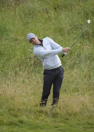 July 5th 2017, Portstewart Golf Club, Portstewart, Northern Ireland; Dubai Duty Free Irish Open Golf Championship; Pro-Am Tournament; Justin Rose (ENG) plays from the rough on the 8th xNigelxCookex  ActionPlus11898003