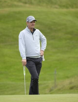 July 5th 2017, Portstewart Golf Club, Portstewart, Northern Ireland; Dubai Duty Free Irish Open Golf Championship; Pro-Am Tournament; Justin Rose (ENG) waits to play his shot on the 8th green xNigelxCookex  ActionPlus11898006