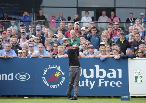 July 5th 2017, Portstewart Golf Club, Portstewart, Northern Ireland; Dubai Duty Free Irish Open Golf Championship; Pro-Am Tournament; Rory Mcllroy (NIR) plays his tee shot from the 17th xNigelxCookex  ActionPlus11898087