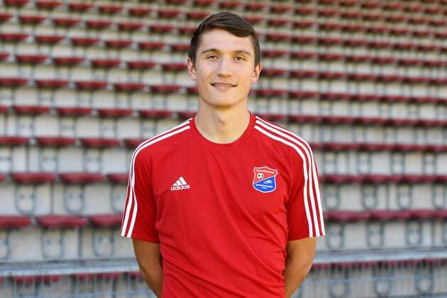 Christoph Greger (Unterhaching, 15) Einzelbild, Aktion, Action, Porträt, Portrait, Fußball, GER, 3.Liga, Porträttermin 2017 2018, SpVgg Unterhaching, xslx