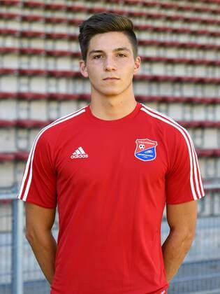 Pascal Schoch (Unterhaching, 29) Einzelbild, Aktion, Action, Porträt, Portrait, Fußball, GER, 3.Liga, Porträttermin 2017 2018, SpVgg Unterhaching, xslx