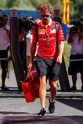 Sebastian Vettel (Scuderia Ferrari) kommt an die Strecke, Grosser Preis von Oesterreich 2017, Rennen, Motorsport, Formel 1, 06.07.2017, Spielberg Copyright: xNeis Eibner-Pressefotox EP_ANS