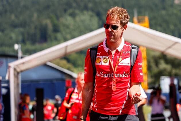 Sebastian Vettel (Scuderia Ferrari) kommt an die Strecke, Grosser Preis von Oesterreich 2017, Rennen, Motorsport, Formel 1, 06.07.2017, Spielberg Copyright: xNeis Eibner-Pressefotox EP_ANS