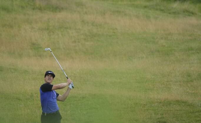July 6th 2017, Portstewart Golf Club, Portstewart, Northern Ireland; Dubai Duty Free Irish Open Golf Championship; Day 1; Thorbjorn Olsen (DEN) plays his second shot on the 11th xNigelxCookex  ActionPlus11898256