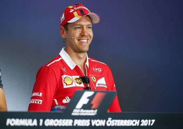 FORMULA 1 - GP of Austria 2017 SPIELBERG,AUSTRIA,06.JUL.17 - MOTORSPORTS, FORMULA 1 - Grand Prix of Austria, Red Bull Ring, press conference PK Pressekonferenz Image shows Sebastian Vettel (GER Ferrari). GEPAxpictures xDanielxGoetzhaber