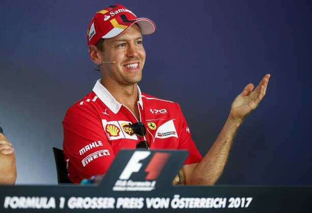 FORMULA 1 - GP of Austria 2017 SPIELBERG,AUSTRIA,06.JUL.17 - MOTORSPORTS, FORMULA 1 - Grand Prix of Austria, Red Bull Ring, press conference PK Pressekonferenz Image shows Sebastian Vettel (GER Ferrari). GEPAxpictures xDanielxGoetzhaber