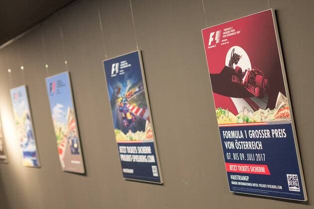 FORMULA 1 - GP of Austria 2017 SPIELBERG,AUSTRIA,06.JUL.17 - MOTORSPORTS, FORMULA 1 - Grand Prix of Austria, Red Bull Ring, preview. Image shows a feature of posters. GEPAxpictures xMaticxKlansek