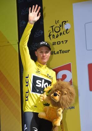 TROYES, FRANCE - JULY 6 : FROOME Christopher (GBR) Rider of Team SKY during stage 6 of the 104th edition of the 2017 Tour de France cycling race, a stage of 216 kms between Vesoul and Troyes on July 06, 2017 in Troyes, France, 06 07 2017 CYCLISME : Tour de France 2017 - Etape 6 - Vesoul Troyes - 06 07 2017 Photonews Panoramic 