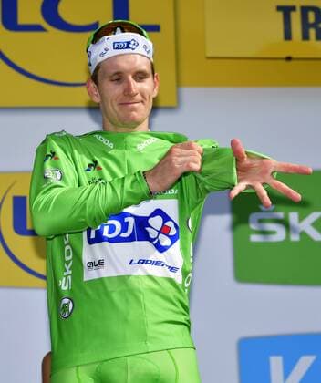 TROYES, FRANCE - JULY 6 : DEMARE Arnaud (FRA) Rider of FDJ during stage 6 of the 104th edition of the 2017 Tour de France cycling race, a stage of 216 kms between Vesoul and Troyes on July 06, 2017 in Troyes, France, 06 07 2017 CYCLISME : Tour de France 2017 - Etape 6 - Vesoul Troyes - 06 07 2017 Photonews Panoramic 