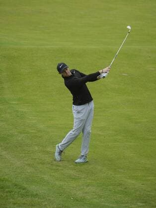 July 6th 2017, Portstewart Golf Club, Portstewart, Northern Ireland; Dubai Duty Free Irish Open Golf Championship; Day1; Rory Mcllroy (NIR) plays his approach shot on the 2nd xNigelxCookex  ActionPlus11898285