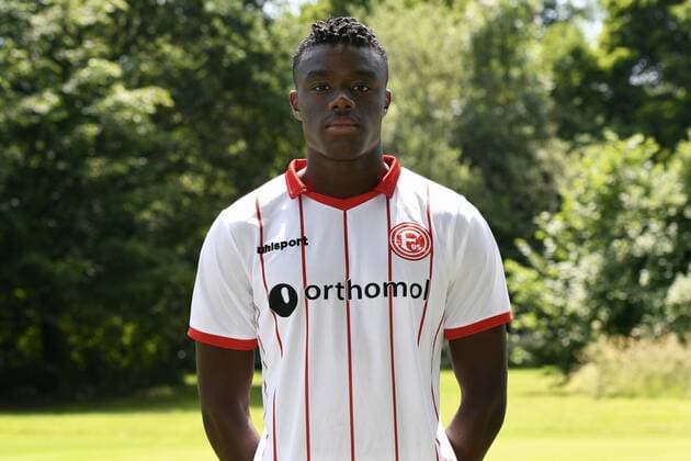 Fußball, 2. BL, Fortuna Düsseldorf Porträttermin Porträt: Fußball, GER, 2.BL, Porträttermin 2017 2018, Fortuna Düsseldorf: Anderson Lucoqui (Düsseldorf)