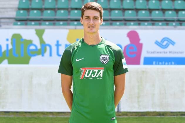 Fußball 3. Liga, Porträttermin 2017 2018 SC Preußen Münster am 06.07.2017 im Preußenstadion in Münster Danilo Wiebe (Muenster) MT