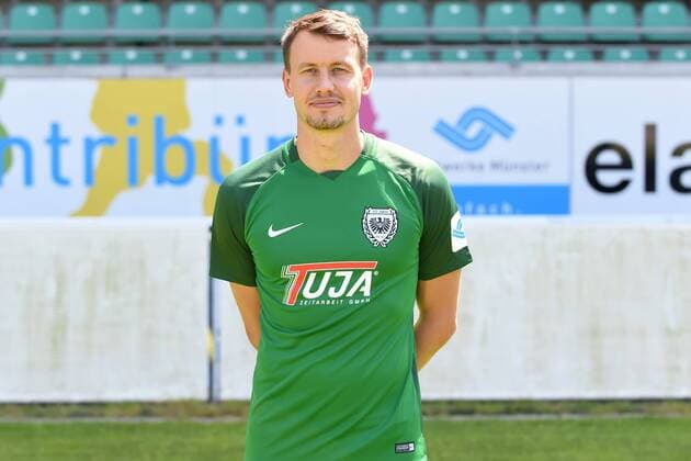 Fußball 3. Liga, Porträttermin 2017 2018 SC Preußen Münster am 06.07.2017 im Preußenstadion in Münster Benjamin Schwarz (Muenster) MT