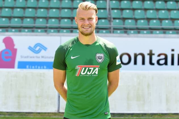 Fußball 3. Liga, Porträttermin 2017 2018 SC Preußen Münster am 06.07.2017 im Preußenstadion in Münster Sebastian Mai (Muenster) MT