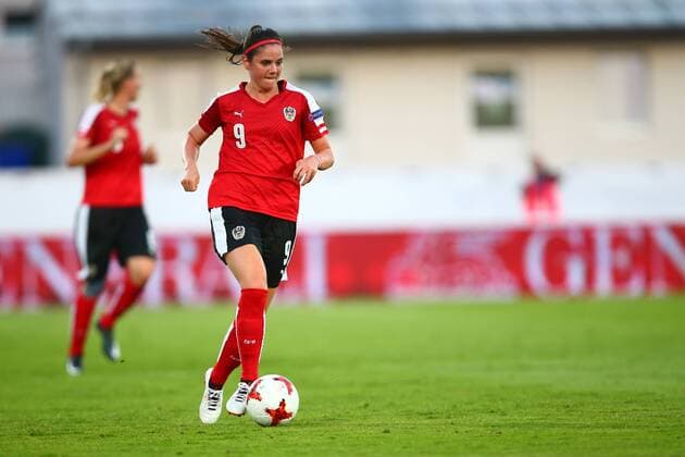 SOCCER - AUT vs DEN, test match WIENER NEUSTADT,AUSTRIA,06.JUL.17 - WOMEN SOCCER - OEFB, Oesterreichischer Fussball-Bund, Austria vs Denmark, test match. Image shows Sarah Zadrazil (AUT). GEPAxpictures xCh.xKelemen
