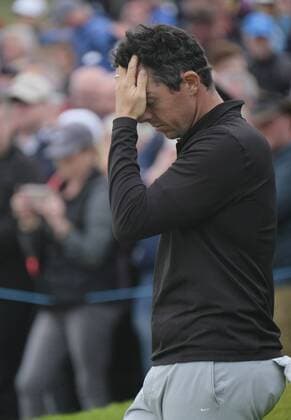 July 6th 2017, Portstewart Golf Club, Portstewart, Northern Ireland; Dubai Duty Free Irish Open Golf Championship; Day1; A despondent Rory Mcllroy (NIR) who finished the first round on level par xNigelxCookex  ActionPlus11898446