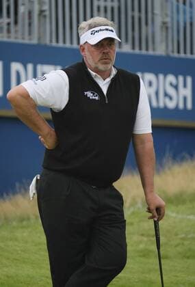 July 6th 2017, Portstewart Golf Club, Portstewart, Northern Ireland; Dubai Duty Free Irish Open Golf Championship; Day1; Darren Clarke (NIR) looks on after finishing his round two over par xNigelxCookex  ActionPlus11898451