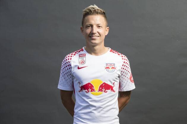 SOCCER - BL, RBS, team photoshooting SALZBURG,AUSTRIA,05.JUL.17 - SOCCER - tipico Bundesliga, Red Bull Salzburg, team photo shooting. Image shows Marc Rzatkowski (RBS). GEPAxpictures xFelixxRoittner