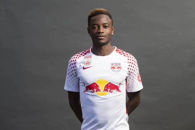 SOCCER - BL, RBS, team photoshooting SALZBURG,AUSTRIA,05.JUL.17 - SOCCER - tipico Bundesliga, Red Bull Salzburg, team photo shooting. Image shows David Atanga (RBS). GEPAxpictures xFelixxRoittner