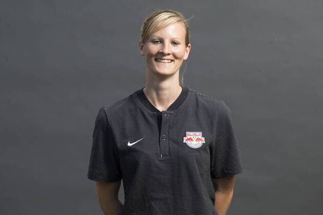 SOCCER - BL, RBS, team photoshooting SALZBURG,AUSTRIA,05.JUL.17 - SOCCER - tipico Bundesliga, Red Bull Salzburg, team photo shooting. Image shows physical therapist Cornelia Werdenich (RBS).. GEPAxpictures xFelixxRoittner
