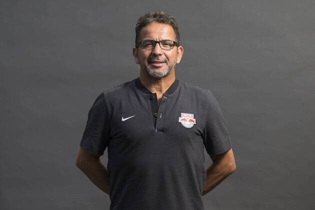 SOCCER - BL, RBS, team photoshooting SALZBURG,AUSTRIA,05.JUL.17 - SOCCER - tipico Bundesliga, Red Bull Salzburg, team photo shooting. Image shows translator Mustapha Mesloub (RBS). GEPAxpictures xFelixxRoittner