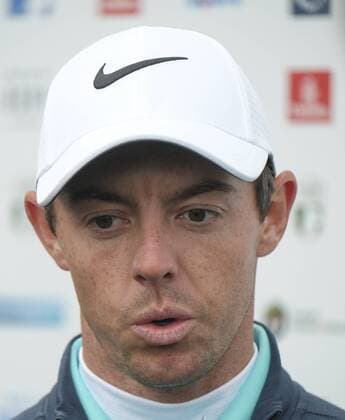 July 7th 2017, Portstewart Golf Club, Portstewart, Northern Ireland; Dubai Duty Free Irish Open Golf Championship, Day 2; Rory McIlroy (NIR) is interviewed after failing to make the cut on the second day xNigelxCookex  ActionPlus11898567