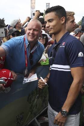 FORMULA 1 - GP of Austria 2017 SPIELBERG,AUSTRIA,08.JUL.17 - MOTORSPORTS, FORMULA 1 - Grand Prix of Austria, Red Bull Ring, Styrian Green Carpet. Image shows Pascal Wehrlein (GER Sauber). GEPAxpictures xFelixxRoittner