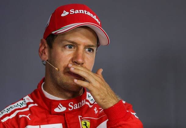 FORMULA 1 - GP of Austria 2017 SPIELBERG,AUSTRIA,08.JUL.17 - MOTORSPORTS, FORMULA 1 - Grand Prix of Austria, Red Bull Ring, press conference PK Pressekonferenz Image shows Sebastian Vettel (GER Ferrari). GEPAxpictures xDanielxGoetzhaber
