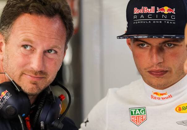 FORMULA 1 - GP of Austria 2017 SPIELBERG,AUSTRIA,08.JUL.17 - MOTORSPORTS, FORMULA 1 - Grand Prix of Austria, Red Bull Ring, free practice. Image shows team principal Christian Horner (Red Bull Racing) and Max Verstappen (NED Red Bull Racing). GEPAxpictures xDanielxGoetzhaber