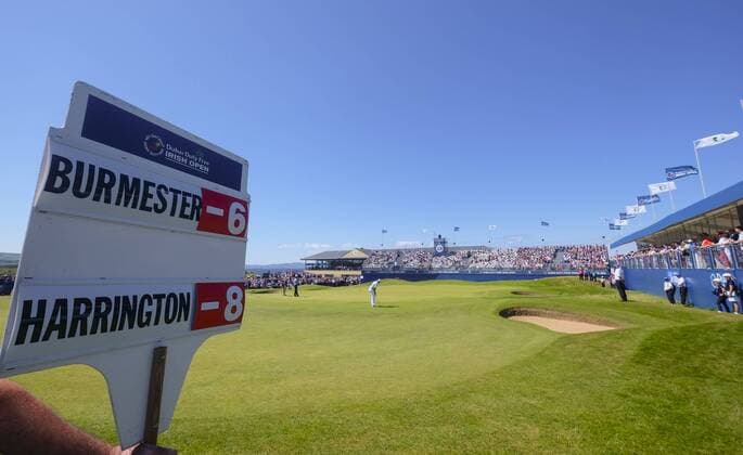 July 8th 2017, Portstewart Golf Club, Portstewart, Northern Ireland; Dubai Duty Free Irish Open Golf Championship, Day 3; Dean Burmester (RSA) looks to putt on the 18th during the third round of the Dubai Duty Free Irish Open xNigelxCookex  ActionPlus11899005