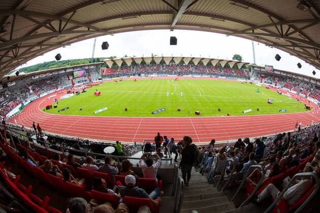 Erfurt , 080717 , Deutsche Meisterschaften Leichtathletik , im Bild: Feature , Stadionübersicht