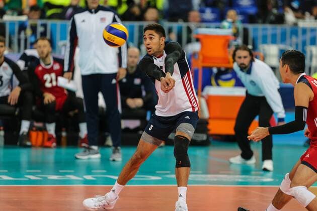 July 8, 2017 - Curitiba, Parano, Brasil - CURITIBA, BRAZIL JULY 8: Taylor Sander. of the USA team during a match match for the third place between Canada and USA of the FIVB Volleyball World League 2017 at the Arena da Baixada Stadium on July 8, 2017 in Curitiba, Brazil. .Foto: CAN v USA - FIVB Volleyball World League 2017 - ZUMAb158 20170708_zap_b158_004 Copyright: xGeraldoxBubniakx