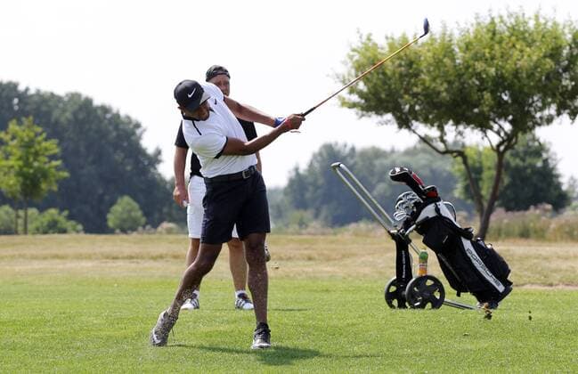 RB Leipzig Charity Golfturnier Machern b. Leipzig, 09.07.2017, Eagles Charity Golf Club e.V. , RB Leipzig Charity Golfturnier , Im Bild: Marvin Compper, RB Leipzig Fußballspieler. ,
