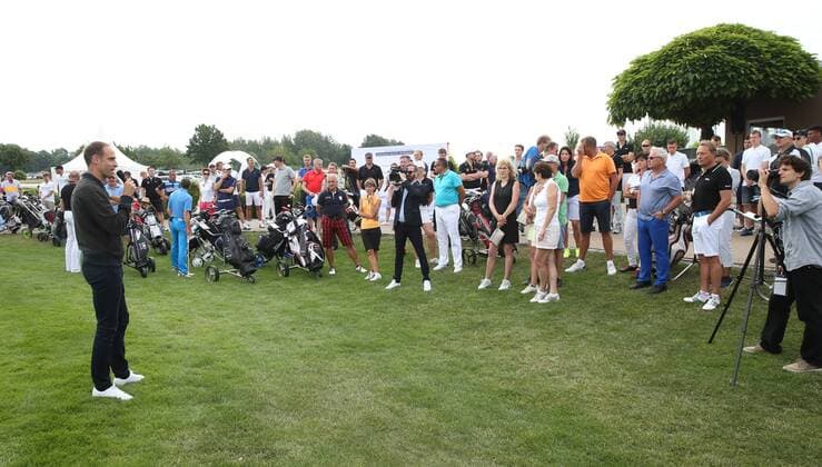 RB Leipzig Charity Golfturnier Machern b. Leipzig, 09.07.2017, Eagles Charity Golf Club e.V. , RB Leipzig Charity Golfturnier , Im Bild: Eröffnung durch Oliver Mintzlaff (Vorstandsvorsitzender RB Leipzig). ,