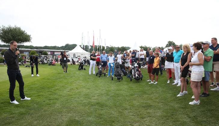 RB Leipzig Charity Golfturnier Machern b. Leipzig, 09.07.2017, Eagles Charity Golf Club e.V. , RB Leipzig Charity Golfturnier , Im Bild: Eröffnung durch Oliver Mintzlaff (Vorstandsvorsitzender RB Leipzig). ,