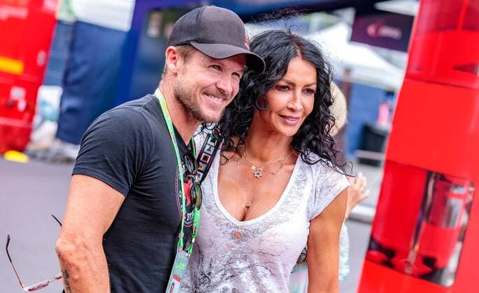 09.07.2017, Red Bull Ring, Spielberg, AUT, FIA, Formel 1, Grosser Preis von Oesterreich, Rennen, im Bild Felix Baumgartner mit Freundin Mihaela Schwartzenberg Felix Baumgartner with his girlfriend Mihaela Schwartzenberg during the Race of the Austrian FIA Formula One Grand Prix at the Red Bull Ring in Spielberg, Austria on 2017 07 09. Pictures © 2017, PhotoCredit: JFK Spielberg Kein Release verfuegbar