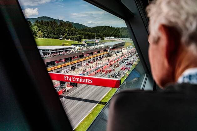 Bilder des Tages - SPORT 09.07.2017, Red Bull Ring, Spielberg, AUT, FIA, Formel 1, Grosser Preis von Oesterreich, Rennen, im Bild Startaufstellung Start Formation during the Race of the Austrian FIA Formula One Grand Prix at the Red Bull Ring in Spielberg, Austria on 2017 07 09. Pictures © 2017, PhotoCredit: JFK Spielberg Kein Release verfuegbar