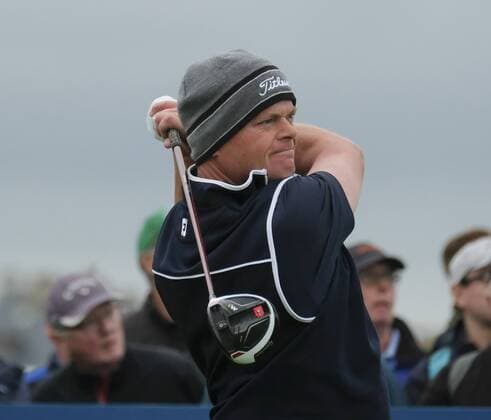 July 9th 2017, Portstewart Golf Club, Portstewart, Northern Ireland; Dubai Duty Free Irish Open Golf Championship; Day 4; David Drsydale (SCO)tees off in the final round xNigelxCookex  ActionPlus11899404
