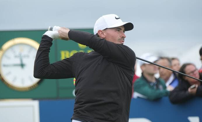 July 9th 2017, Portstewart Golf Club, Portstewart, Northern Ireland; Dubai Duty Free Irish Open Golf Championship, Day 4; Paul Peterson (USA) on the 1st tee during the final round of the Dubai Duty Free Irish Open xNigelxCookex  ActionPlus11899417