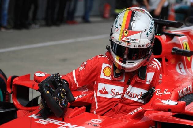 July 9th 2017, Red Bull Ring, Spielberg, Austria; Formula One Grand Prix, Race Day; Sebastian Vettel - Scuderia Ferrari SF70H in parc ferme as he comes 2nd xOctanex  ActionPlus11899490