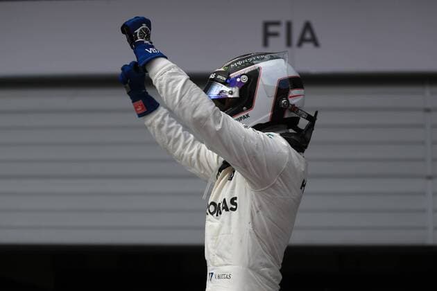 July 9th 2017, Red Bull Ring, Spielberg, Austria; Formula One Grand Prix, Race Day; Valtteri Bottas - Mercedes AMG Petronas F1 W08 EQ Energy+ celebrates as he climbs from his car and wins in Austria xOctanex  ActionPlus11899492