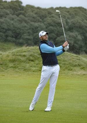 July 9th 2017, Portstewart Golf Club, Portstewart, Northern Ireland; Dubai Duty Free Irish Open Golf Championship, Day 4; Matthew Southgate (ENG) with his second shot on the 9th during the final round of the Dubai Duty Free Irish Open xNigelxCookex  ActionPlus11899645