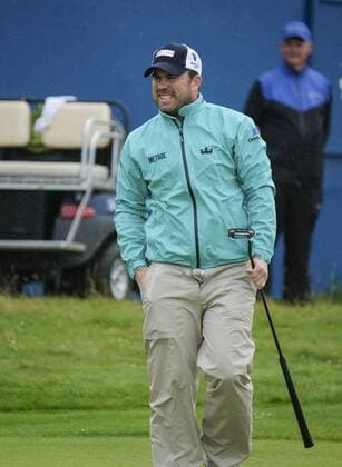 July 9th 2017, Portstewart Golf Club, Portstewart, Northern Ireland; Dubai Duty Free Irish Open Golf Championship, Day 4; Richie Ramsey (SCO) reacts after a failed birdie attempt on the 18th xNigelxCookex  ActionPlus11899672